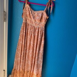 Listicle Peach Floral Dress